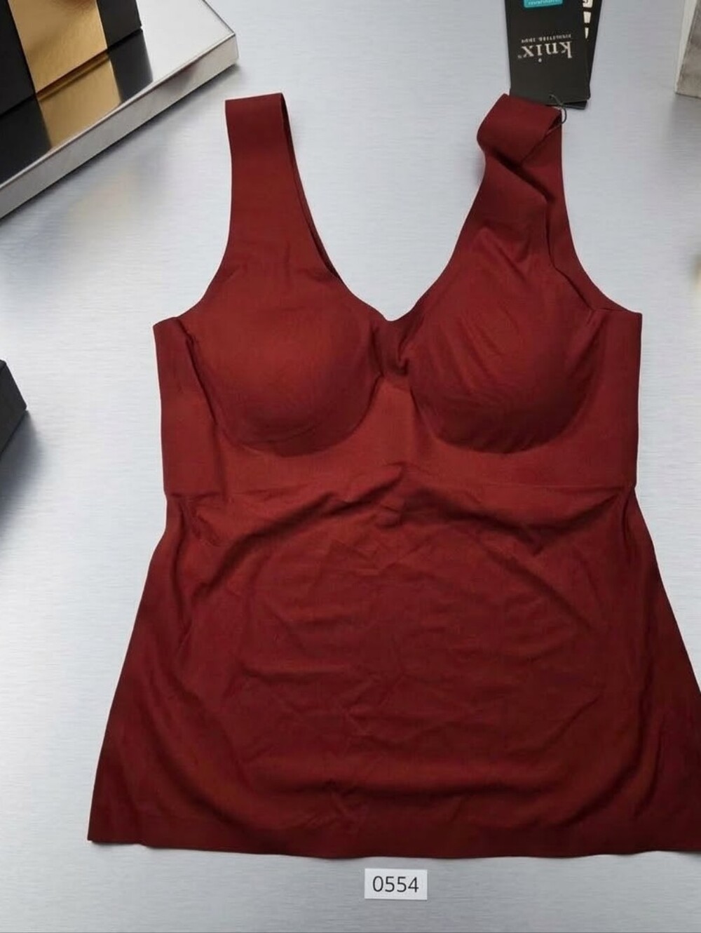 NWT Knix Evolution Tank Bra Camisole Top Crimson Red Size Medium